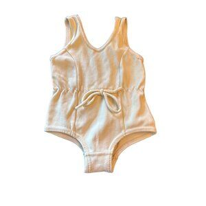 Baby Girls Butter Yellow‎ One Piece Swimsuit Vintage 80s